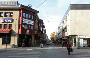 Slaggatan norr om Stadshusgränd, 2011.